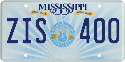 MS license plate ZIS400