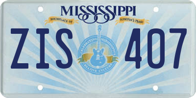 MS license plate ZIS407
