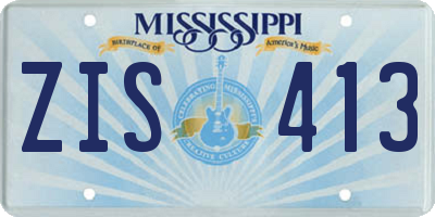 MS license plate ZIS413