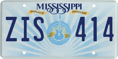 MS license plate ZIS414