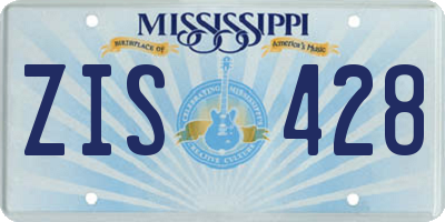 MS license plate ZIS428