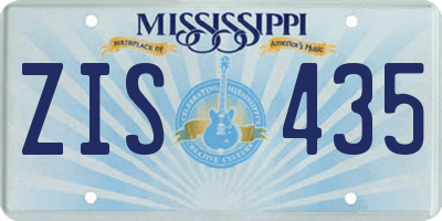 MS license plate ZIS435