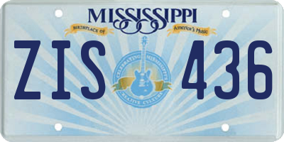 MS license plate ZIS436