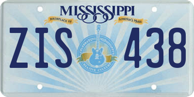 MS license plate ZIS438