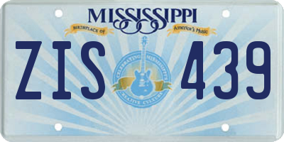 MS license plate ZIS439