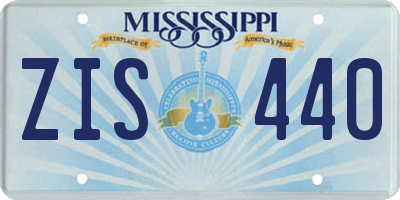 MS license plate ZIS440