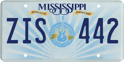 MS license plate ZIS442
