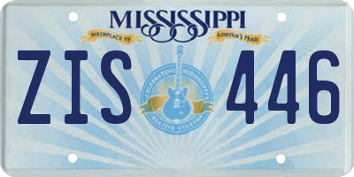 MS license plate ZIS446