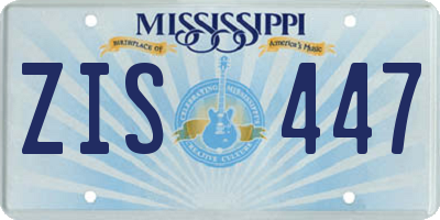 MS license plate ZIS447