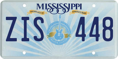 MS license plate ZIS448