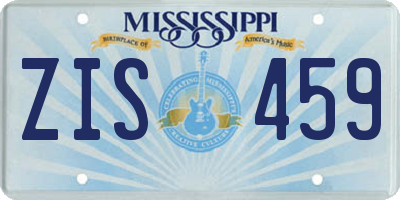 MS license plate ZIS459