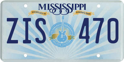 MS license plate ZIS470