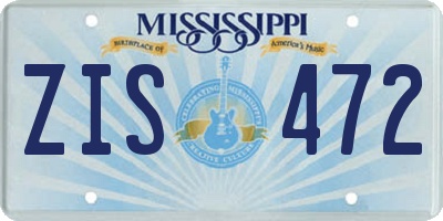 MS license plate ZIS472
