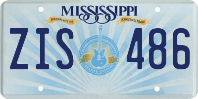 MS license plate ZIS486