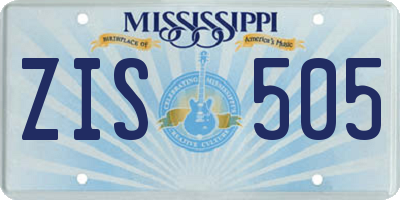 MS license plate ZIS505