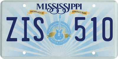 MS license plate ZIS510