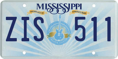 MS license plate ZIS511