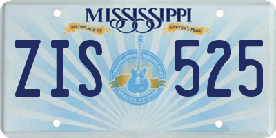 MS license plate ZIS525
