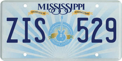 MS license plate ZIS529
