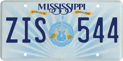 MS license plate ZIS544