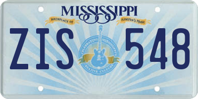 MS license plate ZIS548