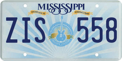 MS license plate ZIS558