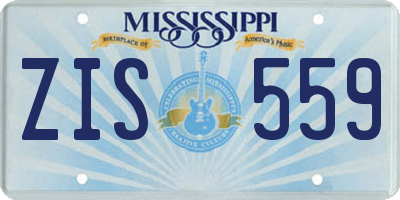 MS license plate ZIS559