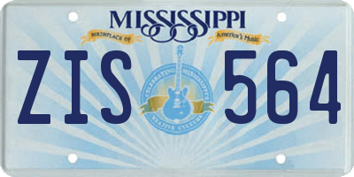 MS license plate ZIS564