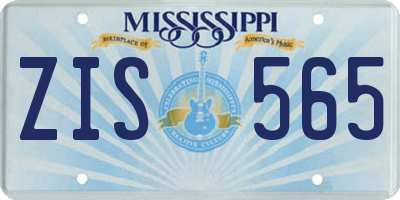 MS license plate ZIS565
