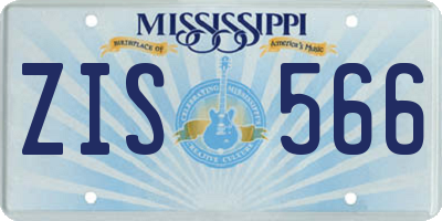 MS license plate ZIS566