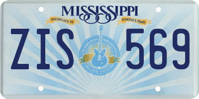 MS license plate ZIS569