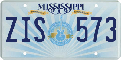 MS license plate ZIS573