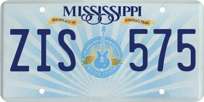 MS license plate ZIS575