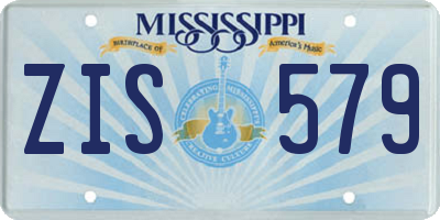 MS license plate ZIS579