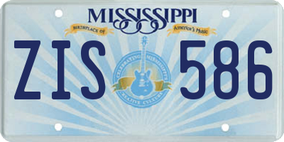 MS license plate ZIS586