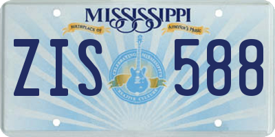 MS license plate ZIS588