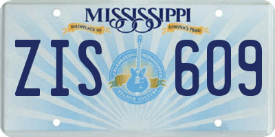 MS license plate ZIS609