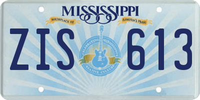 MS license plate ZIS613