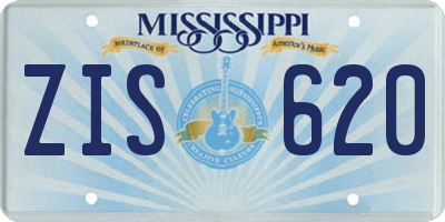 MS license plate ZIS620