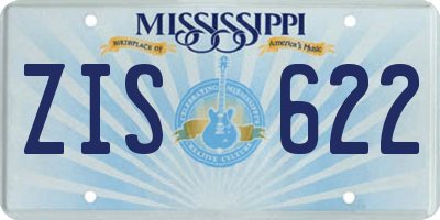 MS license plate ZIS622