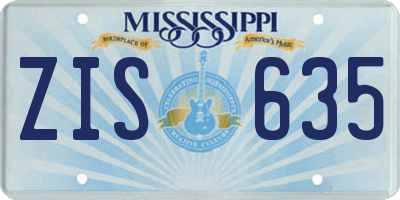 MS license plate ZIS635