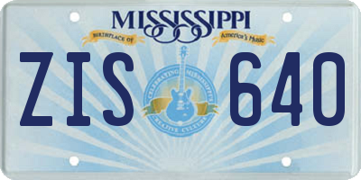 MS license plate ZIS640