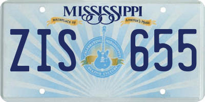 MS license plate ZIS655