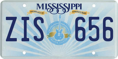 MS license plate ZIS656