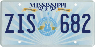 MS license plate ZIS682