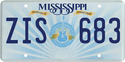 MS license plate ZIS683