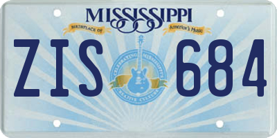 MS license plate ZIS684