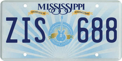 MS license plate ZIS688