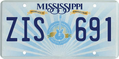 MS license plate ZIS691