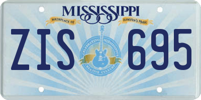 MS license plate ZIS695